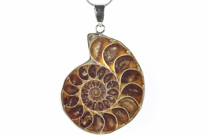 Fossil Ammonite Pendant - Million Years Old #290157